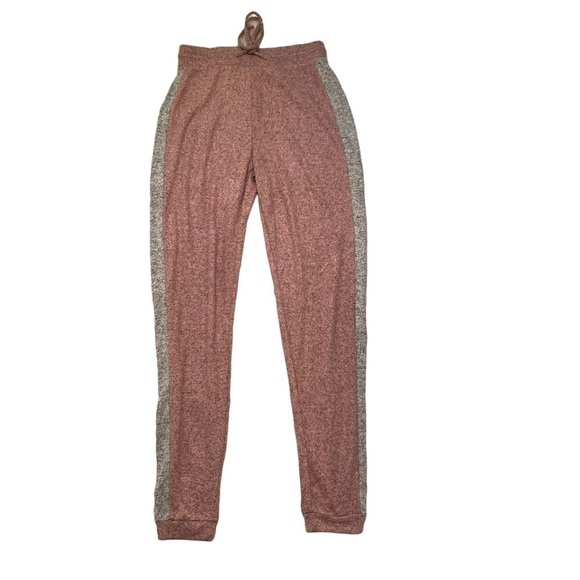 Shiela Rose Jogger Sweatpants Dusty Pink Heather Grey - Picture 1 of 9